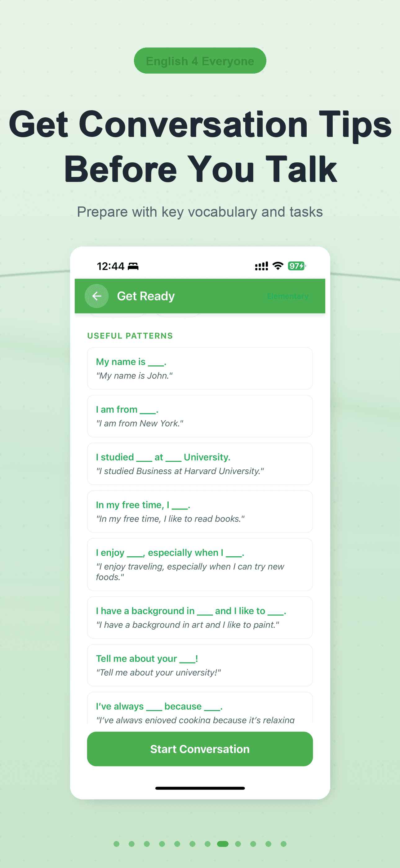 Get conversation Tips before you talk